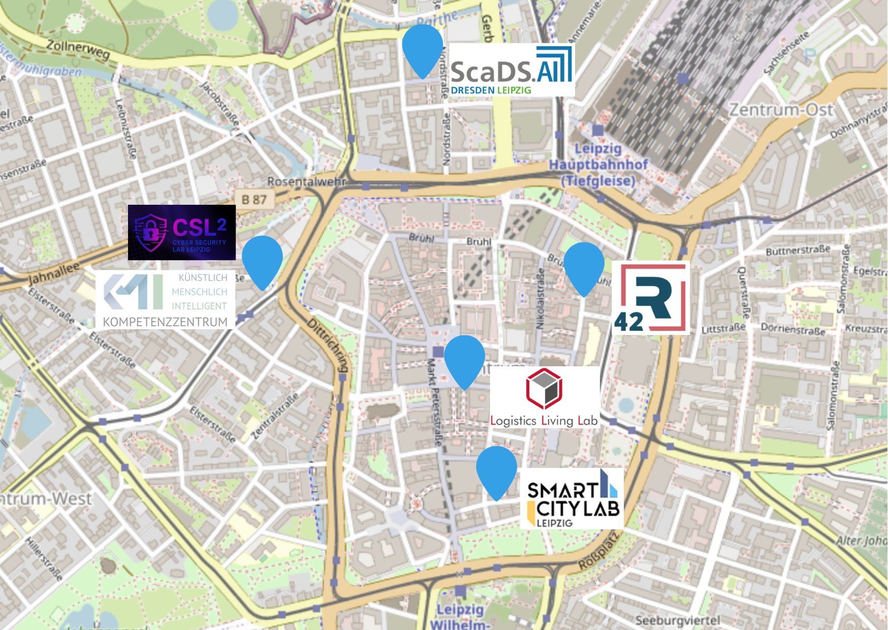 Map of participating Labs Map of participating labs